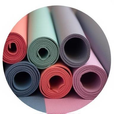 Multiple yoga mats in a studio